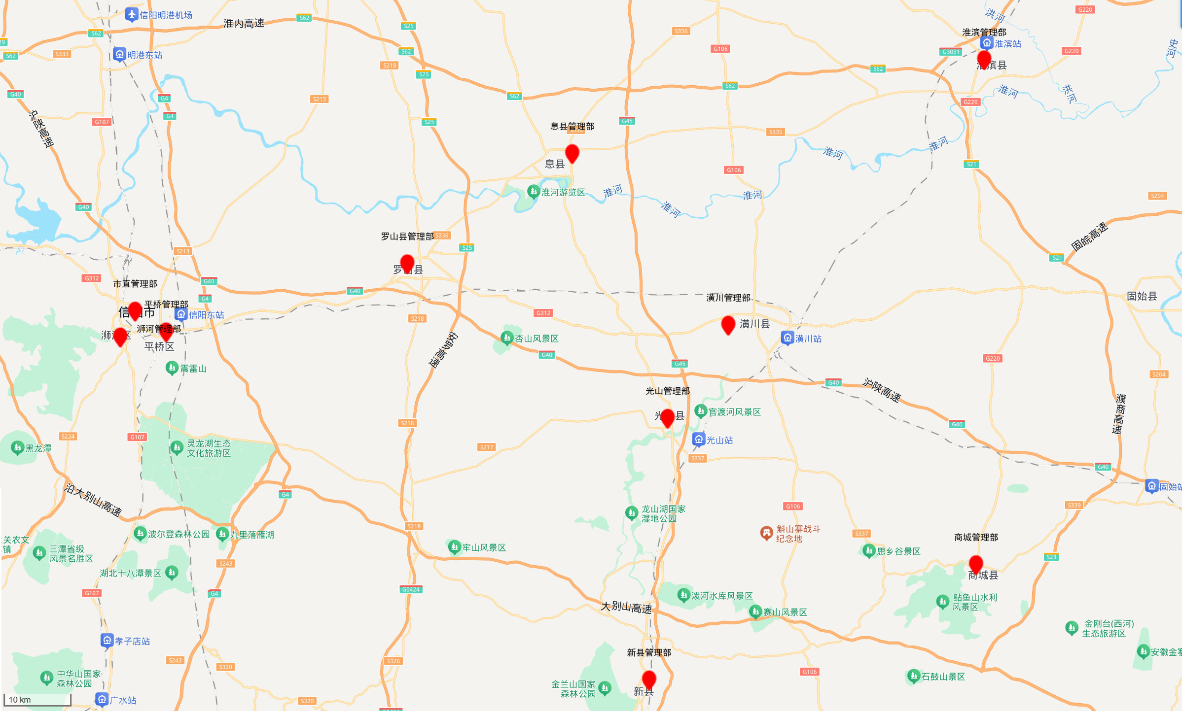 服务网点分布图